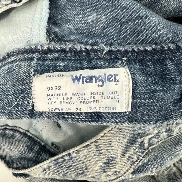 Vintage Wrangler Womens High-Waisted Acid Wash Mom Jeans 9(vintage runs sm!) - Picture 6 of 10